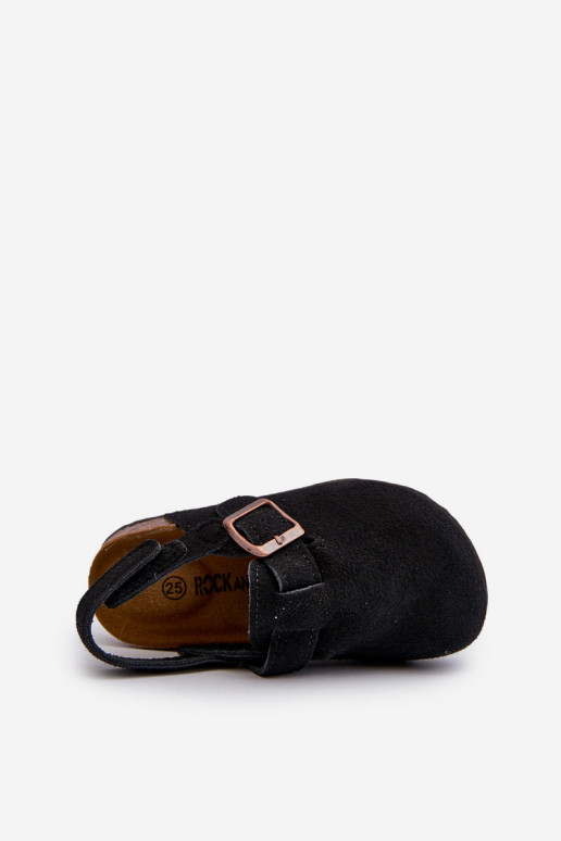 Papuče Detské s platformou v čiernej farbe Vulagia