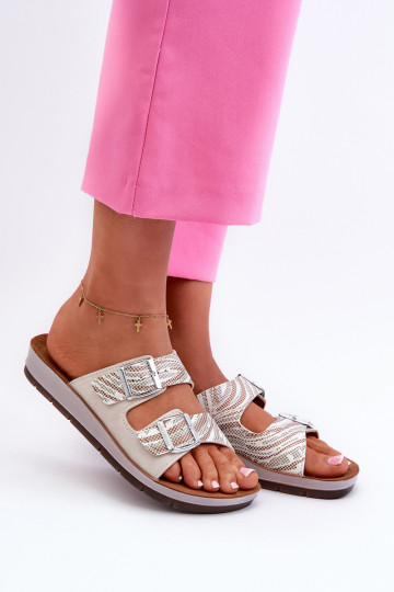 Pohodlné dámske papuče s prackami Inblu CP000045 béžová 2