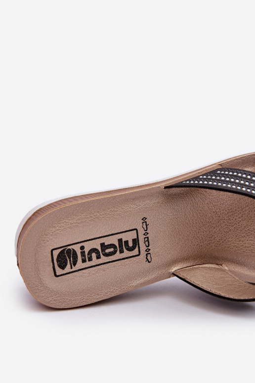 Pohodlné dámske papuče s trblietavými očami Inblu BV000037 black