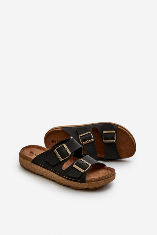 Easy Pohodlné papuče Pánske s prackami Inblu MT000016 čiernej farby Easy Pohodlné papuče Pánske s prackami Inblu MT000016 čiernej farby