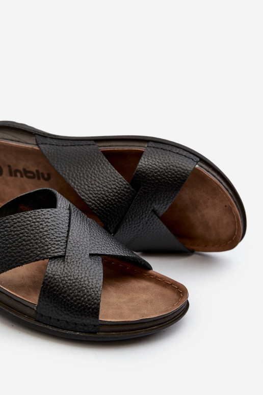 Pohodlné ľahké papuče z ekokože Inblu GV00001I čierna Pohodlné ľahké papuče z ekokože Inblu GV00001I čierna