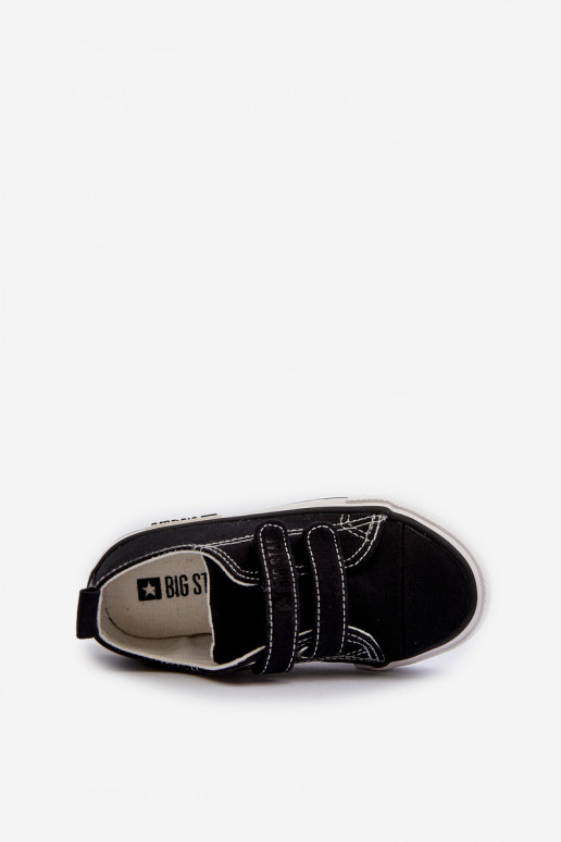Detská voľnočasová obuv so zapínaním Big Star LL374015 čiernej farby Detská voľnočasová obuv so zapínaním Big Star LL374015 čiernej farby