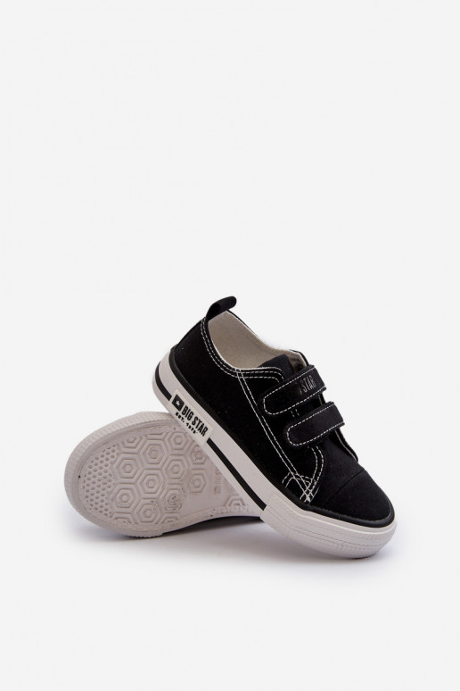 Detská voľnočasová obuv so zapínaním Big Star LL374015 čiernej farby Detská voľnočasová obuv so zapínaním Big Star LL374015 čiernej farby