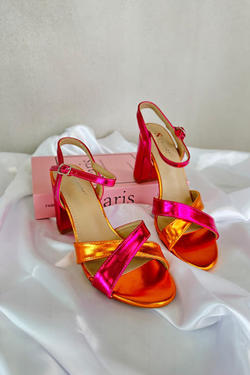 Eko Oda Elegantné sandále na vysokom opätku Post ružová farba Abilica 2