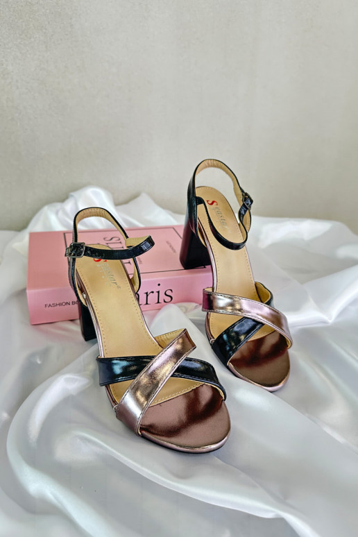 Eko Oda Elegantné sandále na vysokom opätku Rekordne čierna farba Abilica