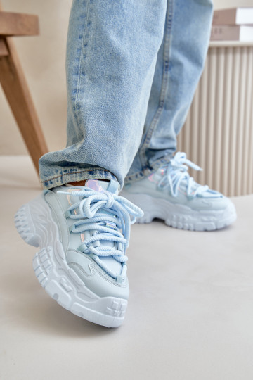 Tenisky model topánok Dámske s módnou masívnou podrážkou modrej farby Nevela