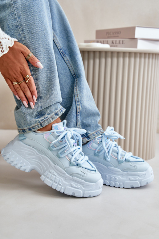 Tenisky model topánok Dámske s módnou masívnou podrážkou modrej farby Nevela Tenisky model topánok Dámske s módnou masívnou podrážkou modrej farby Nevela