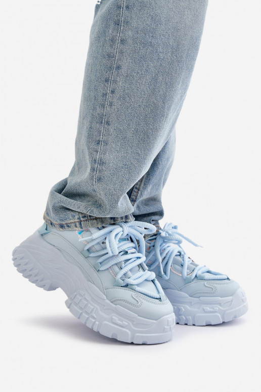 Tenisky model topánok Dámske s módnou masívnou podrážkou modrej farby Nevela Tenisky model topánok Dámske s módnou masívnou podrážkou modrej farby Nevela