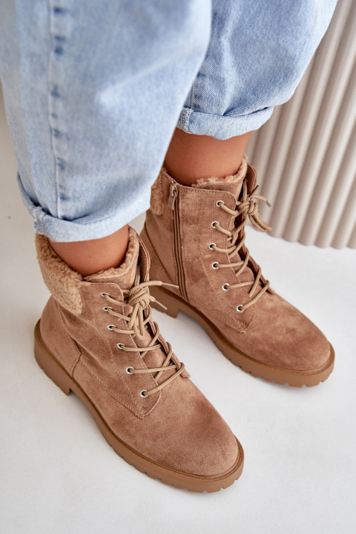 Dámske zahriať sa Pracovné členkové topánky Zapnuté Hrad Hnedá farba Mivael Dámske zahriať sa Pracovné členkové topánky Zapnuté Hrad Hnedá farba Mivael