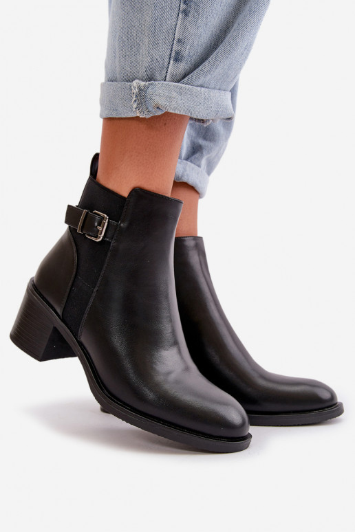 Dámske čižmy zahriať sa s podpätkami s prackami čierna Nevillira Dámske čižmy zahriať sa s podpätkami s prackami čierna Nevillira