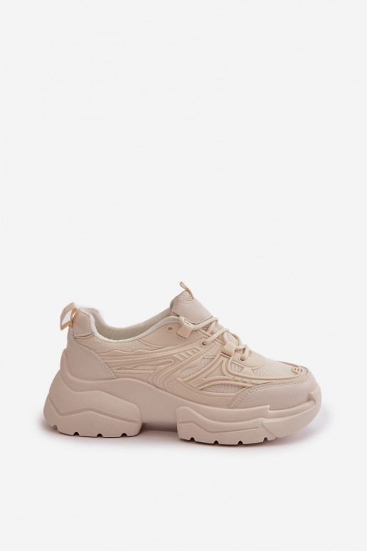 tenisky Tenisky model obuvi Dámske s trendovou masívnou podrážkou slonovina Lerista tenisky Tenisky model obuvi Dámske s trendovou masívnou podrážkou slonovina Lerista