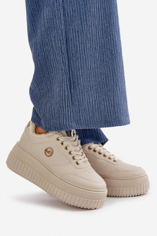 Tenisky model obuvi tenisky Dámske zahriať sa s trendovou masívnou podrážkou béžová Ardiela Tenisky model obuvi tenisky Dámske zahriať sa s trendovou masívnou podrážkou béžová Ardiela