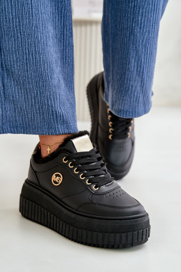 Tenisky model obuvi tenisky Dámske zahriať sa s trendovou masívnou podrážkou čierna Ardiela 2