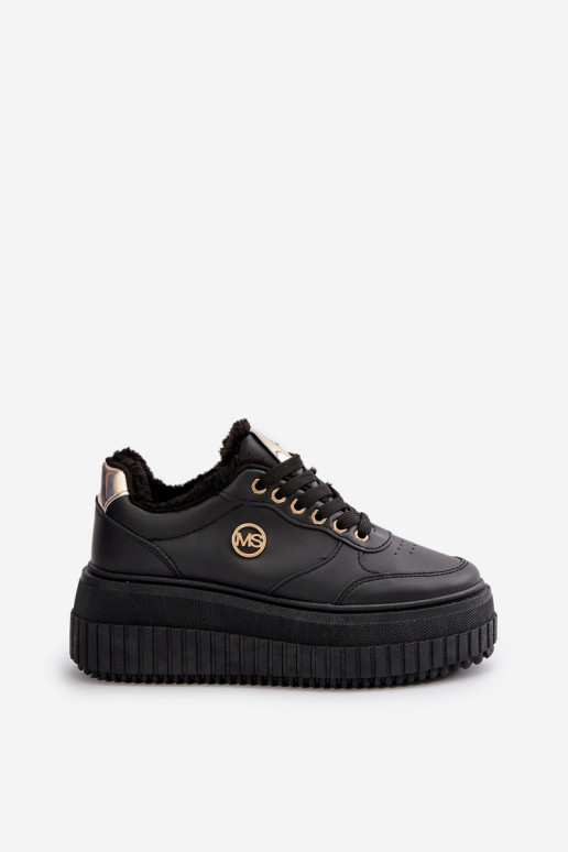 Tenisky model obuvi tenisky Dámske zahriať sa s trendovou masívnou podrážkou čierna Ardiela