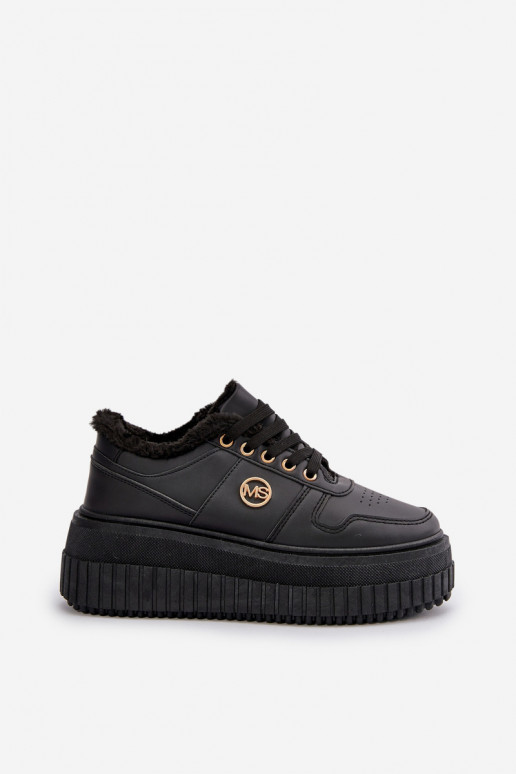 Tenisky model obuvi tenisky Dámske zahriať sa s trendovou masívnou podrážkou čierna Verissha