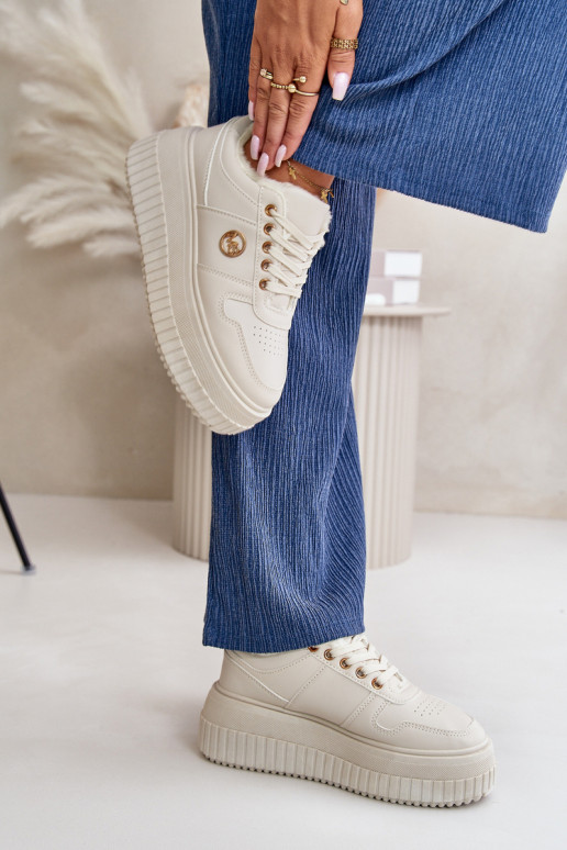 Tenisky model obuvi tenisky Dámske zahriať sa s trendovou masívnou podrážkou béžová Verissha Tenisky model obuvi tenisky Dámske zahriať sa s trendovou masívnou podrážkou béžová Verissha