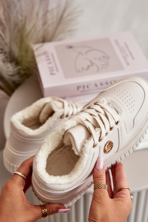 Tenisky model obuvi tenisky Dámske zahriať sa s trendovou masívnou podrážkou béžová Verissha Tenisky model obuvi tenisky Dámske zahriať sa s trendovou masívnou podrážkou béžová Verissha