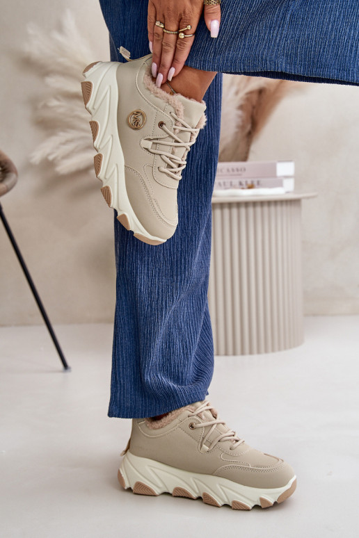 zahriať sa tenisky Dámske so šnúrkami s platformou béžová Bialoa zahriať sa tenisky Dámske so šnúrkami s platformou béžová Bialoa