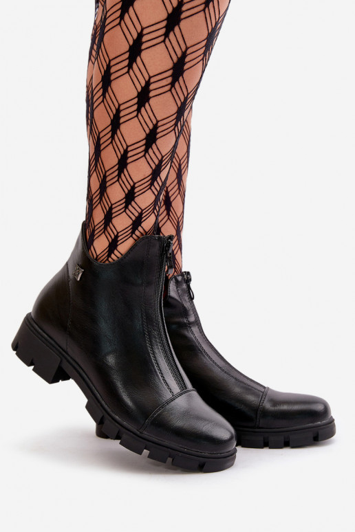 zahriať sa Dámske čižmy z eko kože čierna Verietta zahriať sa Dámske čižmy z eko kože čierna Verietta