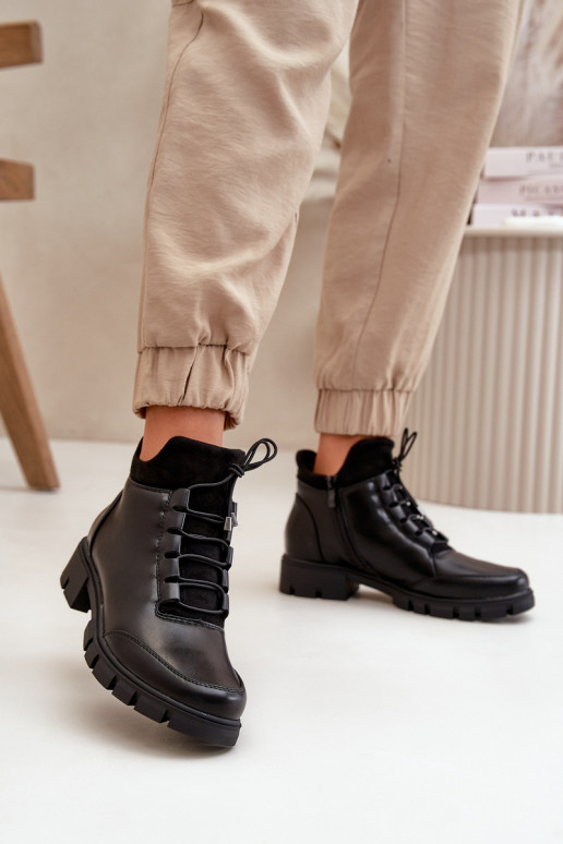 nízke podpätky pre ženy zahriať sa z eko kože čierna Erisabelle nízke podpätky pre ženy zahriať sa z eko kože čierna Erisabelle