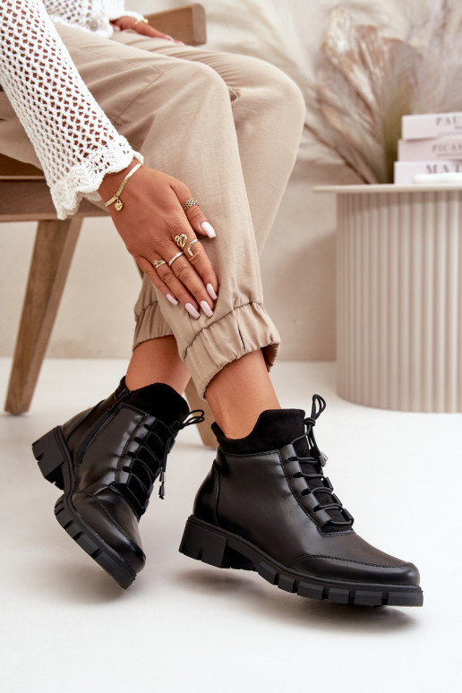 nízke podpätky pre ženy zahriať sa z eko kože čierna Erisabelle nízke podpätky pre ženy zahriať sa z eko kože čierna Erisabelle