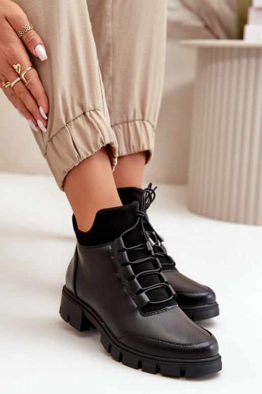 nízke podpätky pre ženy zahriať sa z eko kože čierna Erisabelle nízke podpätky pre ženy zahriať sa z eko kože čierna Erisabelle