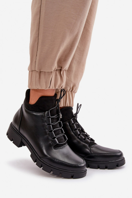 nízke podpätky pre ženy zahriať sa z eko kože čierna Erisabelle nízke podpätky pre ženy zahriať sa z eko kože čierna Erisabelle