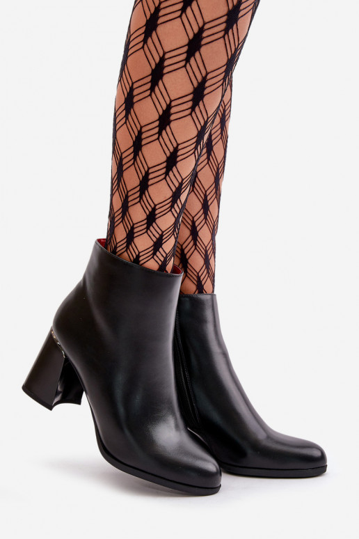 Hladký Dámske čižmy Z z eko semišuu zahriať sa čierna Milisea Hladký Dámske čižmy Z z eko semišuu zahriať sa čierna Milisea