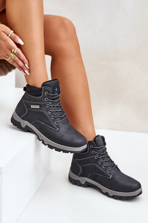 turistické topánky pre mužov zahriať sa z eko kože tmavomodrá Neramia turistické topánky pre mužov zahriať sa z eko kože tmavomodrá Neramia