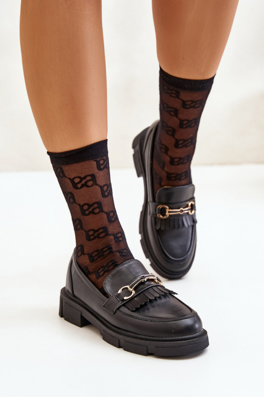 dámske mokasíny s ozdobami Eko Kožené čierna Tialorae