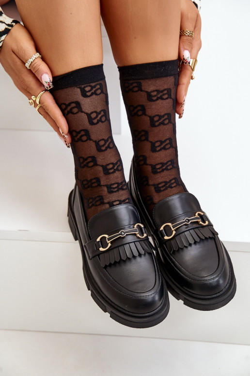 dámske mokasíny s ozdobami Eko Kožené čierna Tialorae