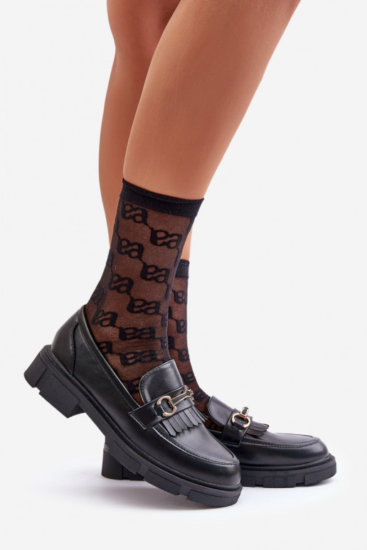 dámske mokasíny s ozdobami Eko Kožené čierna Tialorae