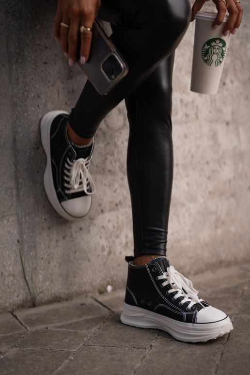 Bežná obuv s platformou Eko Kožené Big Star OO274063 čierna