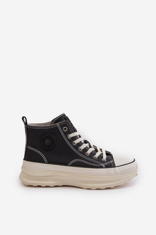 Bežná obuv s platformou Eko Kožené Big Star OO274063 čierna