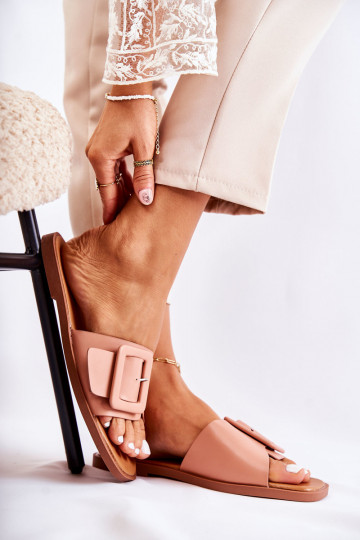 Módne šľapky na leto v ružovej farbe Sylvia