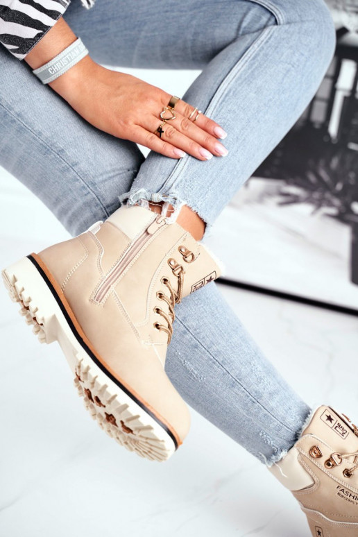 Dámsky model topánok Timber s oteplením vo vnútri béžová Tiempo