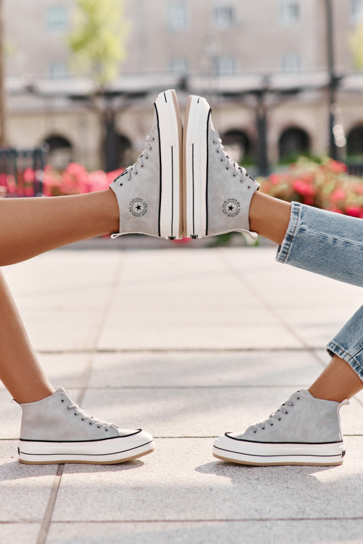 zahriať sa Bežná obuv s platformou Eko Kožené Big Star OO274069 Modrá