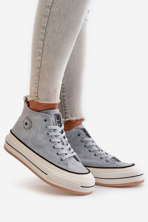 zahriať sa Bežná obuv s platformou Eko Kožené Big Star OO274069 Modrá