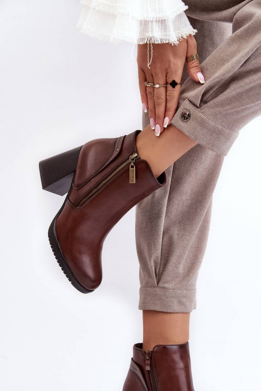 Čižmy na vysokých podpätkoch hnedej... Čižmy na vysokých podpätkoch hnedej...