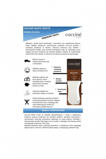 Vložky do topánok Coccine INhite Frotte bavlnené froté na latexovej pene 34-41 2