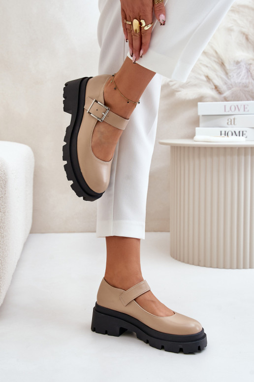 topánky Dámske s prackami béžová Plikuria topánky Dámske s prackami béžová Plikuria