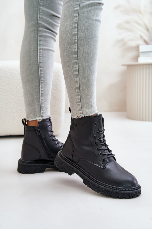 zahriať sa Pracovné členkové topánky Dámske OO274A126 čierna zahriať sa Pracovné členkové topánky Dámske OO274A126 čierna