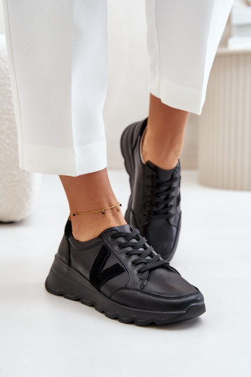 Kožené tenisky Dámske Vinceza 7918 čierna