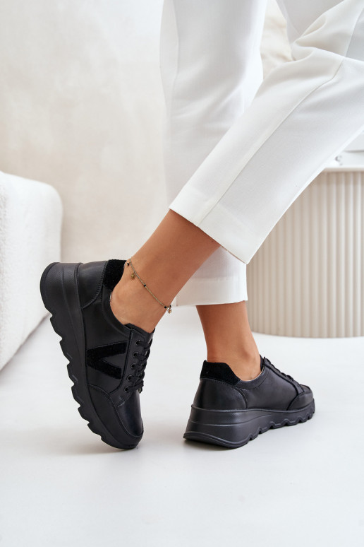 Kožené tenisky Dámske Vinceza 7918 čierna Kožené tenisky Dámske Vinceza 7918 čierna