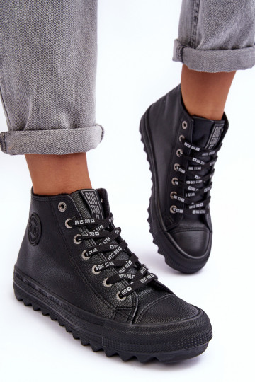 Voľnočasová obuv Big Star High zateplená čierna farba EE274110