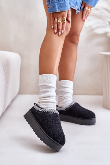 Snehule Dámske s platformou Z Haftem čierna Tirissa