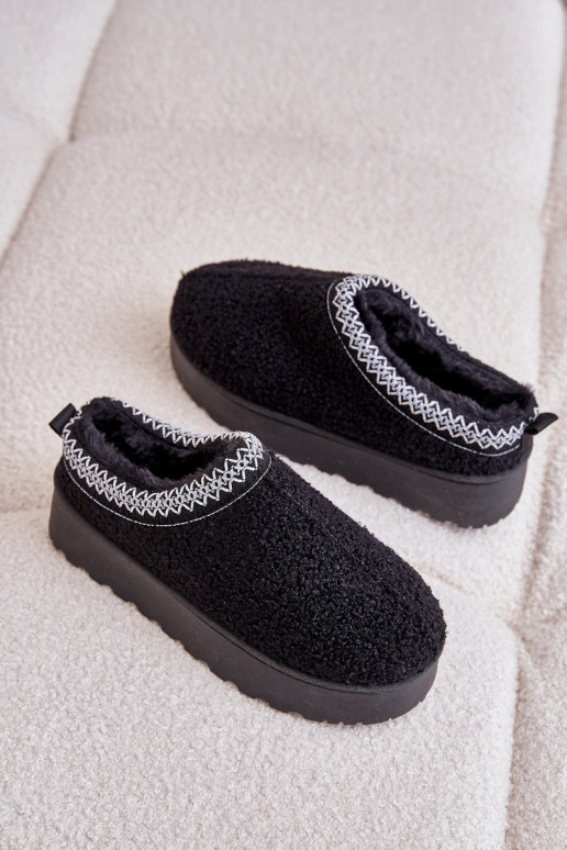 Snehule Dámske s platformou Z Haftem čierna Tirissa Snehule Dámske s platformou Z Haftem čierna Tirissa