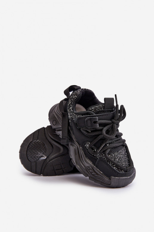 Tenisky model obuvi deti Ozdobione Cekinami čierna Liatoma