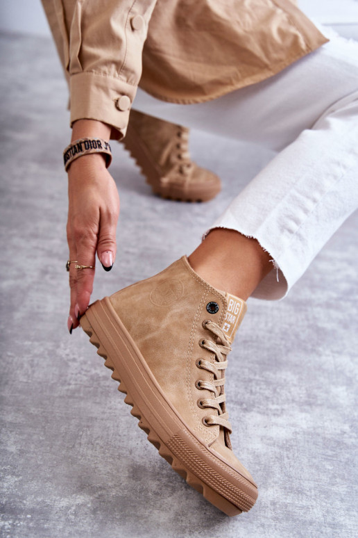 Bežná obuv Big Star Vysoká zahriať sa Hnedá farba GG274072