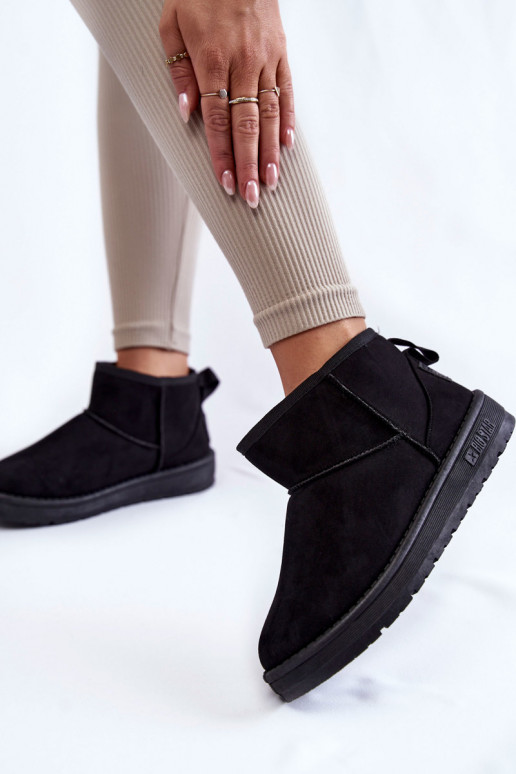 zateplené snehule Big Star KK274288 čiernej farby zateplené snehule Big Star KK274288 čiernej farby